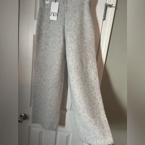 Zara comfy wide leg lounge pant in grey